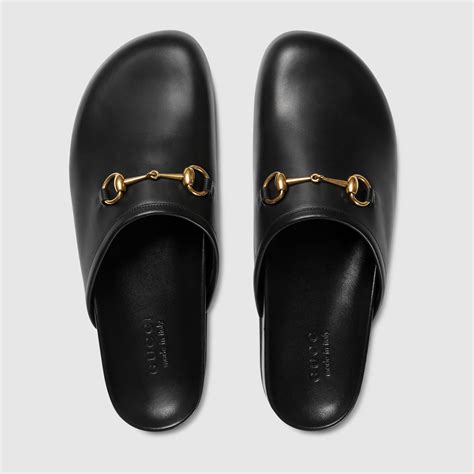 gucci leather horsebit slipper mens|gucci horsebit slippers men.